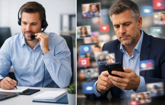 business to business telemarketing vs social media marketing