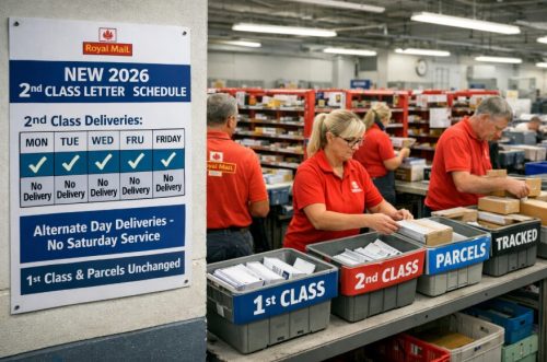 What are the Royal Mail second class changes for 2026