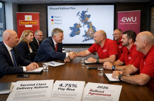 What has Royal Mail agreed with the CWU and why does it matter