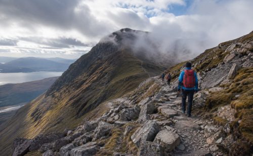 Climbing the highest mountain Ben Nevis