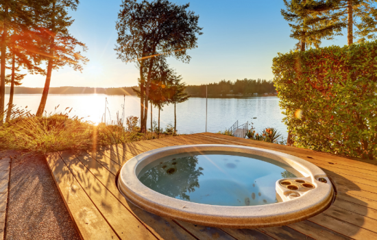 Caravan with Hot Tub