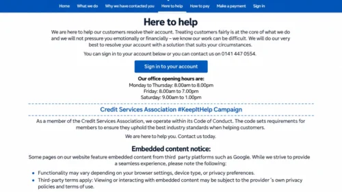Pastdue Credit Solutions customer support