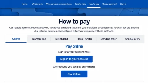Pastdue Credit Solutions ways to pay