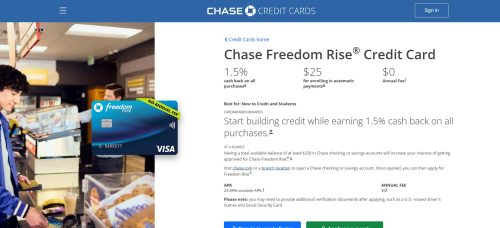 8. Chase Freedom Rise