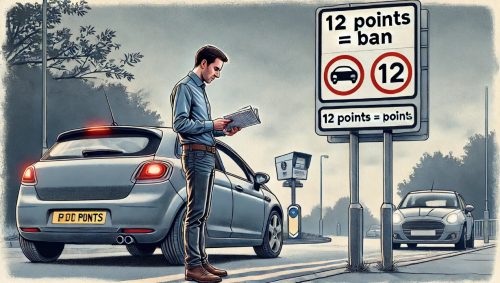how many points to suspend license in uk