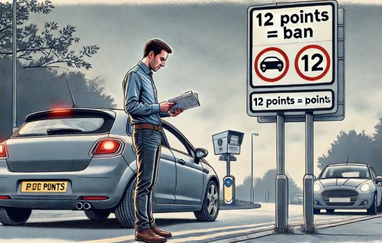 how many points to suspend license in uk