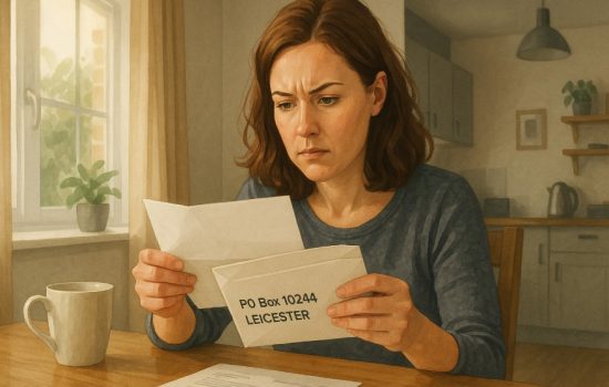 Letter from PO Box 10244 Leicester