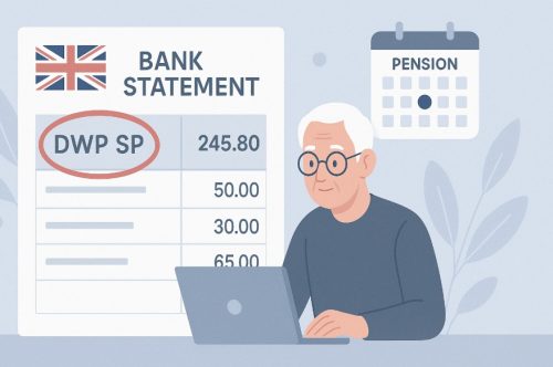 what is dwp sp on bank statement