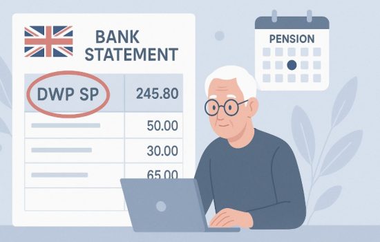 what is dwp sp on bank statement