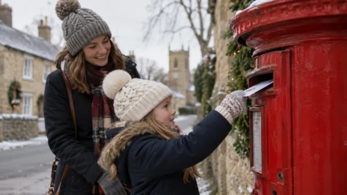 Children Post Letters to Santa
