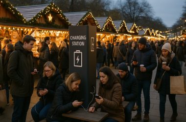 phone charging stations for christmas markets