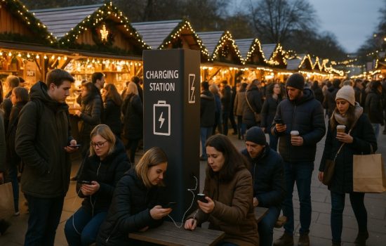 phone charging stations for christmas markets