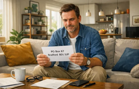 Letter from PO Box 67 Bradford BD1 1UP