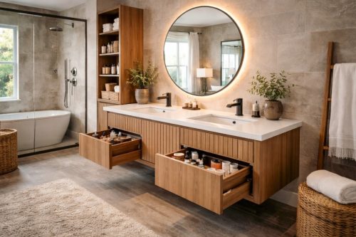 vanity units that hide clutter with confidence