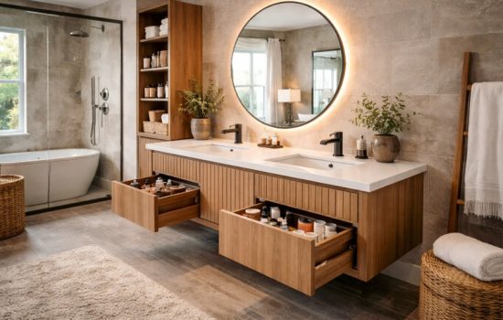 vanity units that hide clutter with confidence
