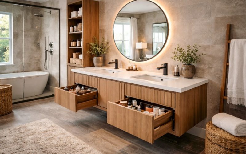 vanity units that hide clutter with confidence