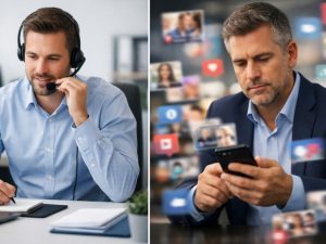 business to business telemarketing vs social media marketing