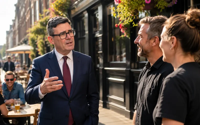 UK Andy Burnham Hospitality Tax Relief Pub Bills Cut by 20%
