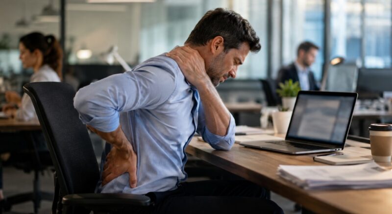 workplace stress, posture and physical discomfort