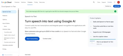 Google Cloud Speech-to-Text