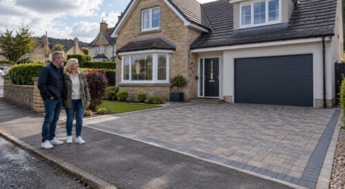 New driveway improving a home's exterior