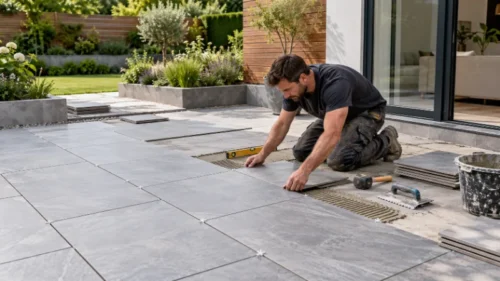 Tile Size and Layout Works Best Outdoors