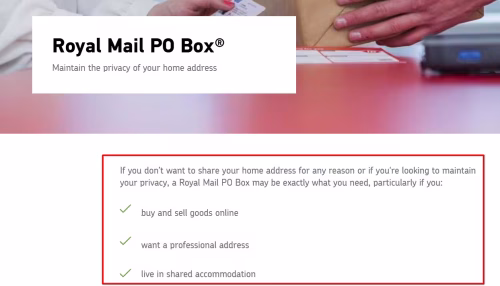 royal mail po box